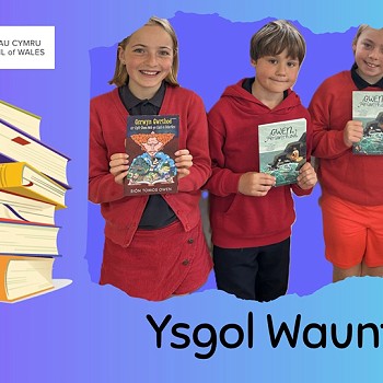Myfyrwyr Ysgol Waunafwr