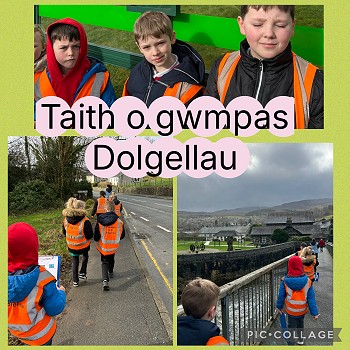 plant yn mynd am dro o amgylch Dolgellau