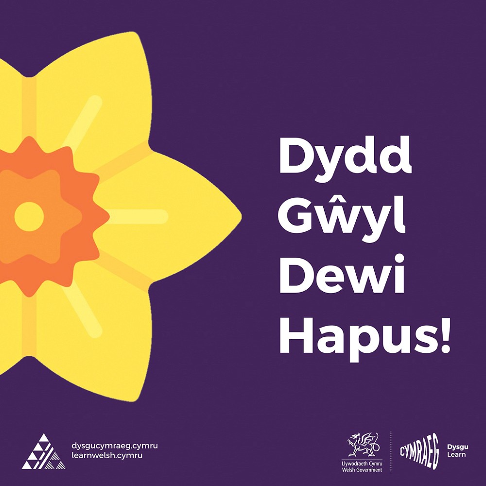poster Dydd Gwyl Dewi Hapus