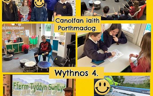 Collage of photos from Canolfan iaith Tywyn - Blog 4 - Summer Term