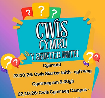 poster gwybodaeth cwis cymru