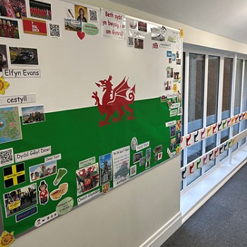 welsh themed wall