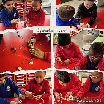 collage of images of children working together