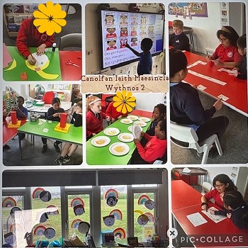Collection of images of pupils in Ysgol Maesincla