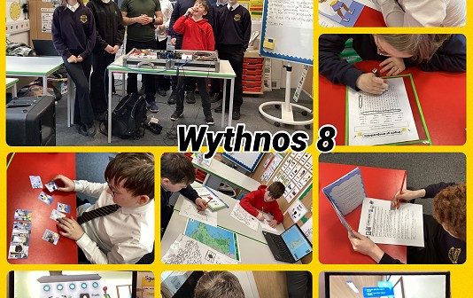 collage of activities from week 8