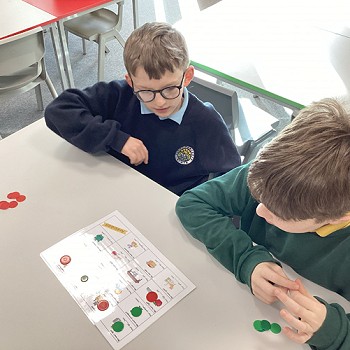 students playing a welsh educational game